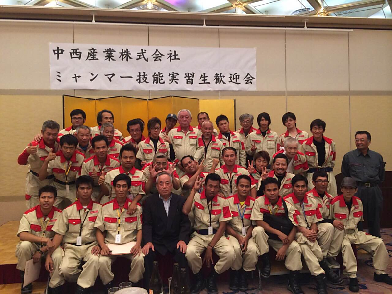 ミャンマーの建設現場｜中西産業株式会社