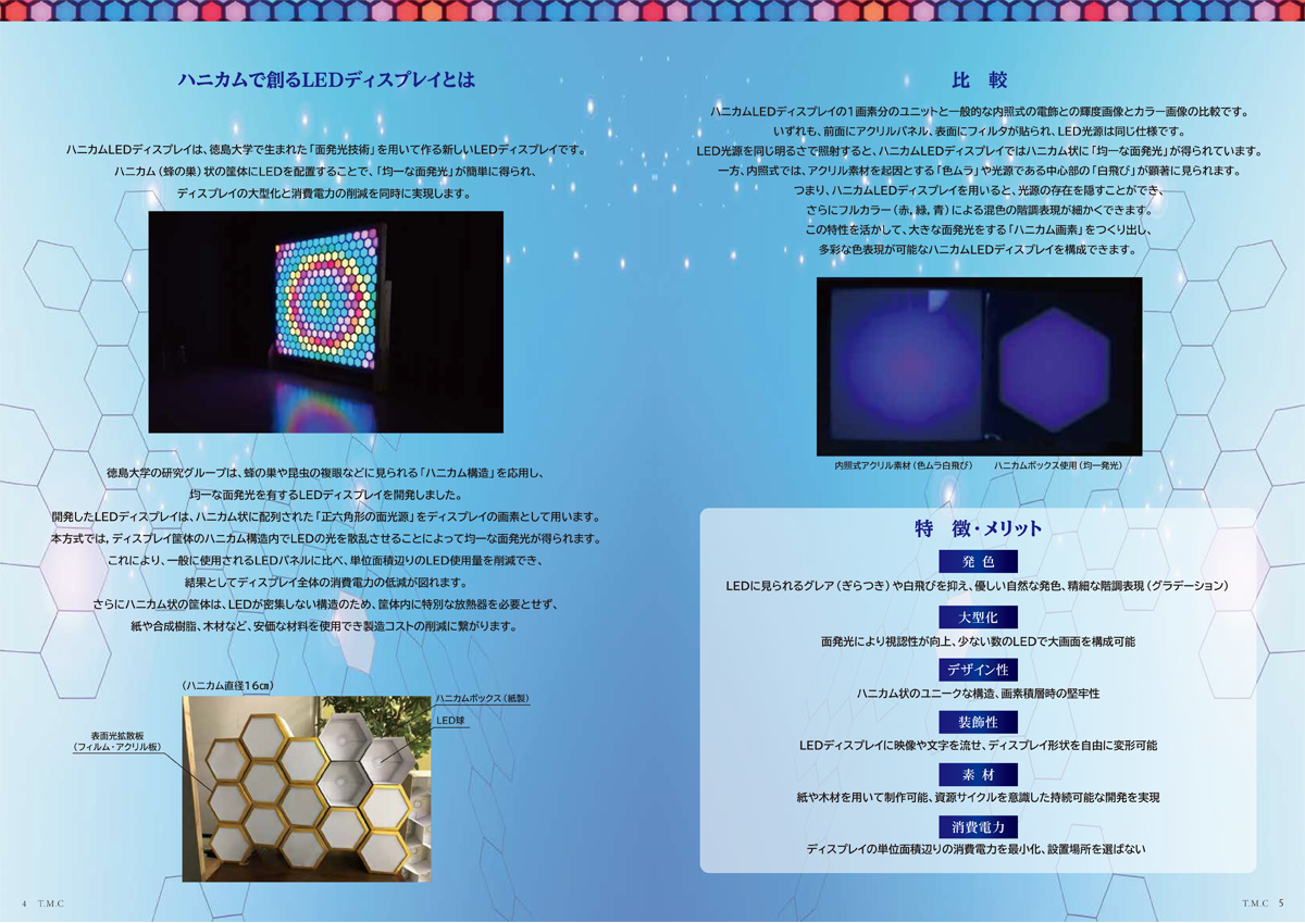 ハニカムLEDディスプレイ｜消費電力を最小化 屋内・屋外対応低コスト｜中西産業株式会社